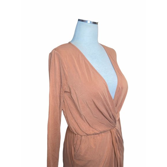L'Academie The Judy Midi Dress in Terracotta X-Small New AS-IS women’s neutral - Picture 5 of 9